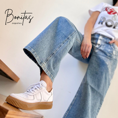 Zapatilla Lucia blanca art 486 - Bonitas zapatos