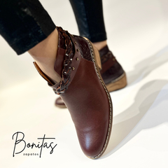 Bota Mora cuero bordo art 488 - comprar online