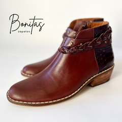 Bota Mora cuero bordo art 488 - tienda online