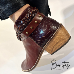 Bota Mora cuero bordo art 488 en internet