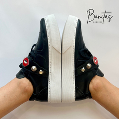 Zapatilla Rubi negro art 481 - Bonitas zapatos