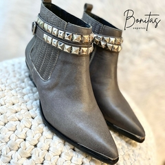 Bota Ursula cuero gris art 478