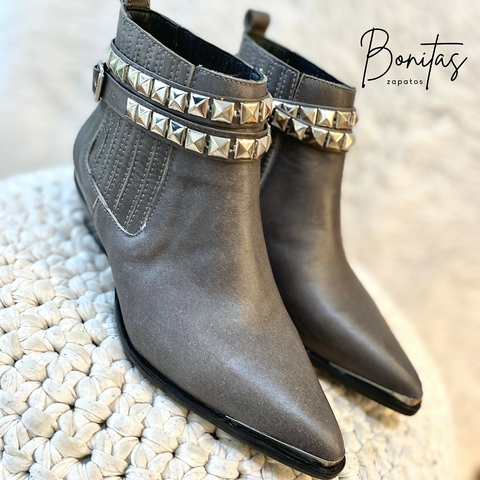 Bota Ursula cuero gris art 478 - comprar online