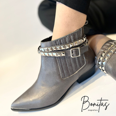 Bota Ursula cuero gris art 478 - tienda online