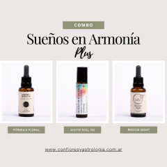 Combo - Sueños en Armonía Plus | Fórmula Floral + Rescue Night + Aceite Vibracional roll on - comprar online