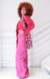 Blazer longo tecido africano formas pink 100% original