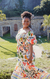 Vestido cinturado com manga bufante Bahianita en internet