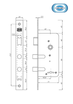 Cerradura de Seguridad AN-DIF 101 - comprar online