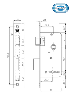 Cerradura de Seguridad AN-DIF 851 - comprar online