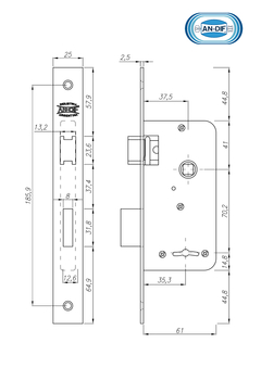 Cerradura de Seguridad AN-DIF 852 - comprar online