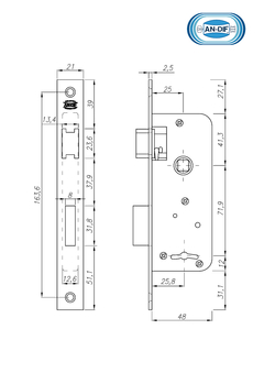 Cerradura de Seguridad AN-DIF 857 - comprar online