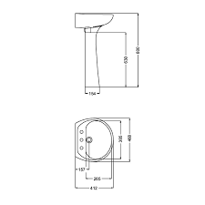 Pie / Columna para lavatorio Ferrum Andina - comprar online