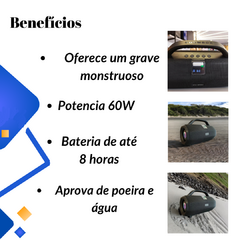 Imagem do Caixa De Som Bluetooth Bombox Portatil Potencia 60w Tws