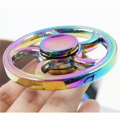 Fidget Hand Spinner Anti Stress Metal Multicolorido Os Raros na internet