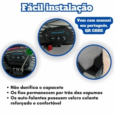 Fone de Ouvido Intercomunicador Bluetooth P/Moto Capacete - comprar online