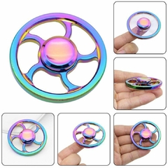 Fidget Hand Spinner Anti Stress Metal Multicolorido Os Raros - loja online