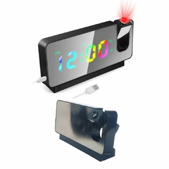 Relógio Digital De Mesa Rgb Projetor De Horas Refletor Led na internet