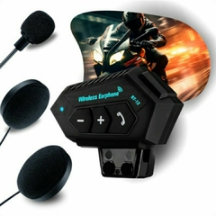 Fone de Ouvido Intercomunicador Bluetooth P/Moto Capacete