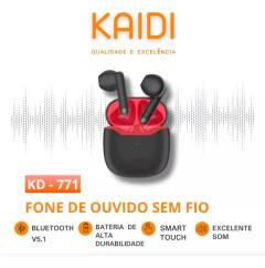 Fone De Ouvido Tws Kaidi Bluetooth 5.4 Touch Resistente a Água - comprar online