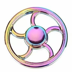 Fidget Hand Spinner Anti Stress Metal Multicolorido Os Raros - Nautapoint