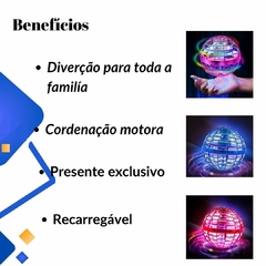 Imagem do Kit 3 Fidget Spinners Bumerangue Bola Magica Voadora LED