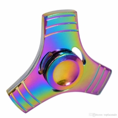 Fidget Hand Spinner Anti Stress Metal Multicolorido Os Raros na internet