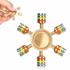 Fidget Hand Spinner Anti Stress Metal Multicolorido Os Raros - Nautapoint