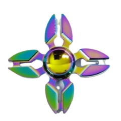 Fidget Hand Spinner Anti Stress Metal Multicolorido Os Raros - Nautapoint