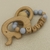 Mordillo de silicona y madera personalizado - Baby Bow