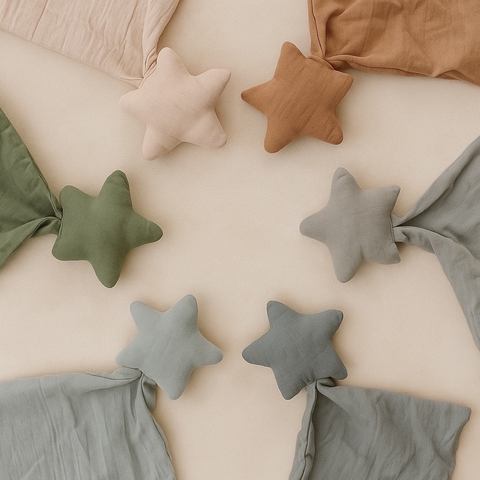 Babita de Apego de Gasa Muselina con Estrellita - comprar online