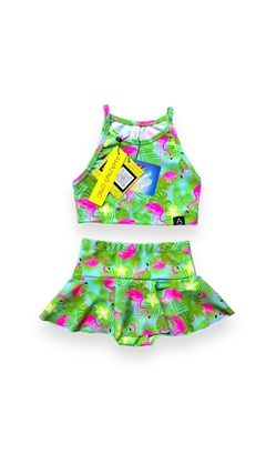 Malla Bikini Hawaii Uvupf50+ Top+polle/bombi Flamingo Niña - Narita