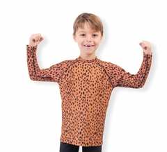 Remera Uv Upf50+ Mangas Largas Niños Niñas Negra Chita