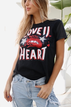 Remera love heart - comprar online