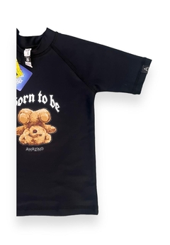 Remera Uv Upf50+ Mangas cortas Niños Niñas Oso Negra - comprar online