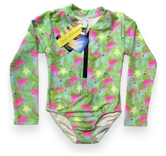 Malla Entera Niña Surf Uv Upf50+ Mangas Largas Flamingo - comprar online