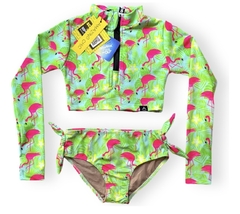 Conjunto Remera Uvupf50 Top Surf C/pas Dedo+bombi Flamingo - comprar online