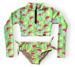 Conjunto Remera Uvupf50 Top Surf C/pas Dedo+bombi Flamingo en internet