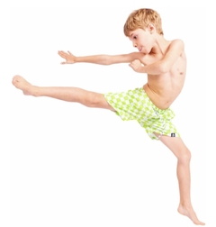 Short De Baño Niño Microfibra Con Sosten Red Ajedrez