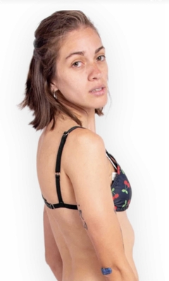Corpiño Bikini Triangulo Con Relleno Cherry Regulable - comprar online