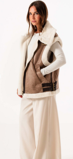 Chaleco Gamulan Pinterest Beige - Margaritas
