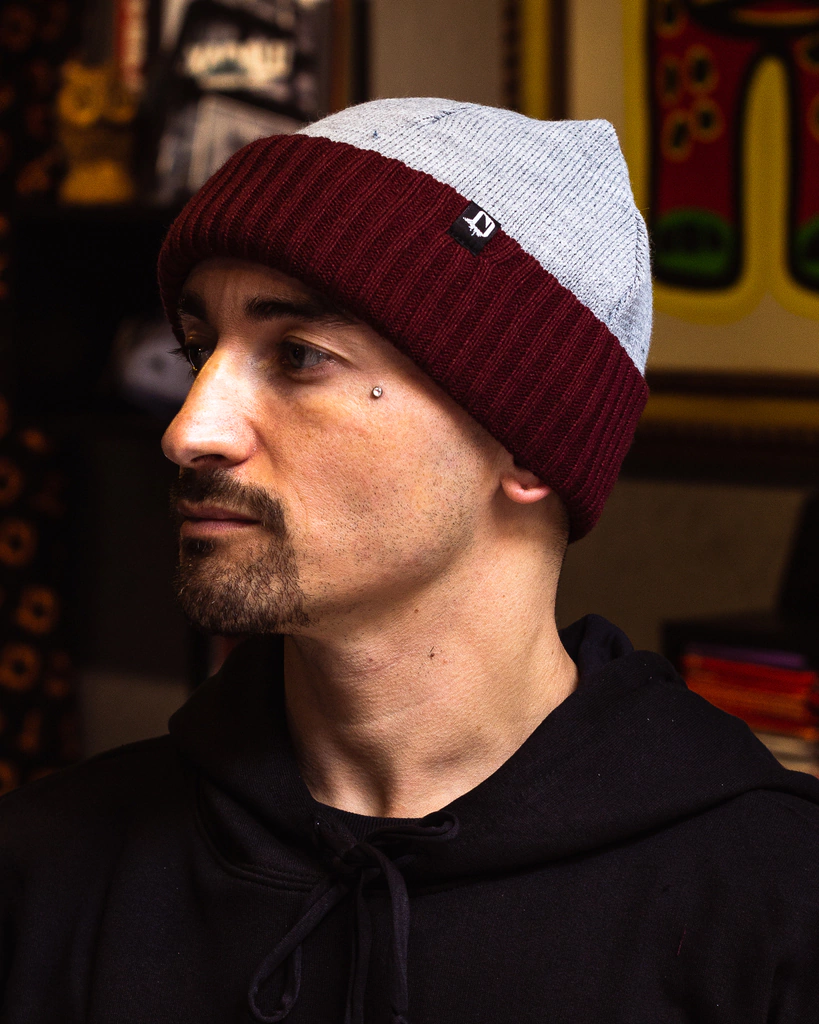 TOUCA GORRO NEST PANOS VINHO/CINZA - TC05