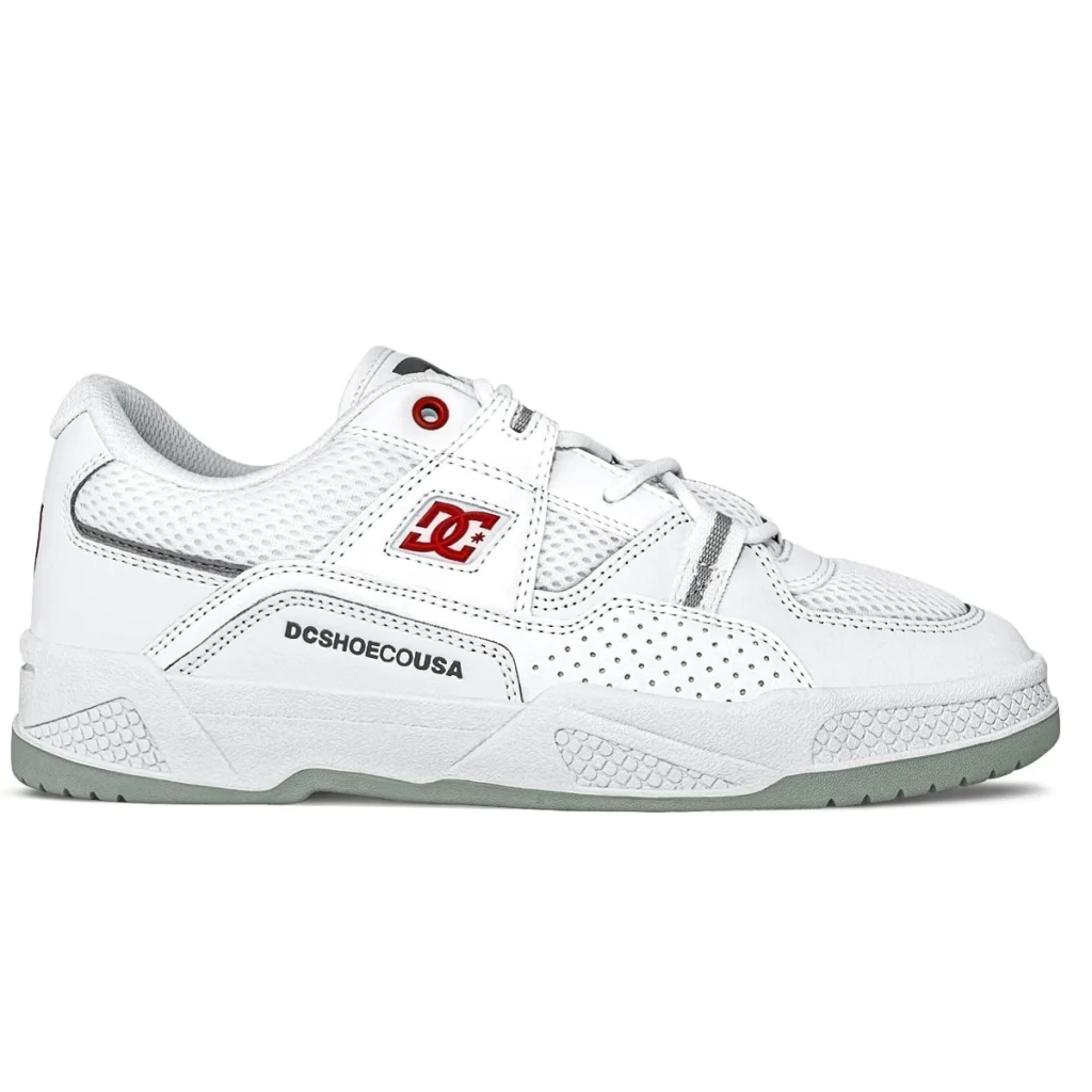 TÊNIS DC CONSTRUCT IMP WHITE/RED/GREY - DC027