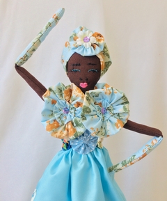 Boneca Artesanal Sinhá Celeste Rio