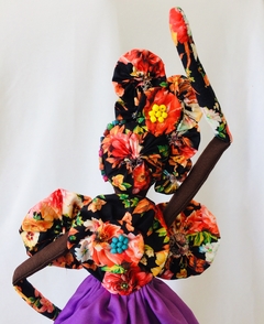 Boneca Artesanal Sinhá Negra Flor
