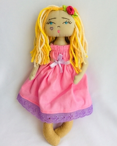 Imagem do Boneca Artesanal Rosa Piquenique Encantado