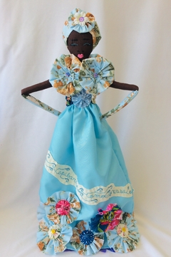 Boneca Artesanal Sinhá Celeste Rio