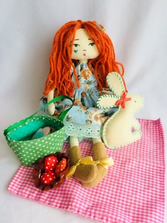 Imagem do Boneca Artesanal com Coelha Piquenique Encantado