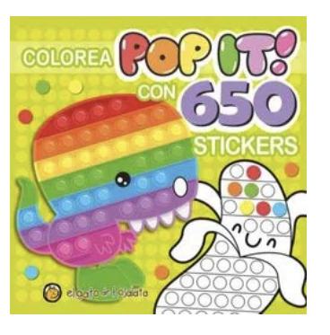 Colerea Pop it con 650 stickers GATO DE HOJALATA