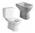 Inodoro Bari Con Mochila Bidet Ferrum Largo Doble Descarga Juego