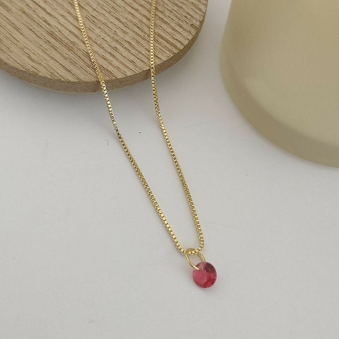 Colar ponto de luz banhado a ouro